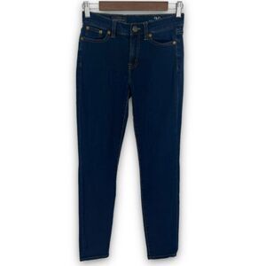 J. Crew Dark Wash Mid Rise Toothpick‎ Stretch Skinny Jeans Size 26